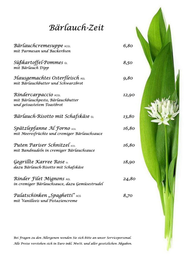 Bärlauch-Zeit im Restaurant Rudolf