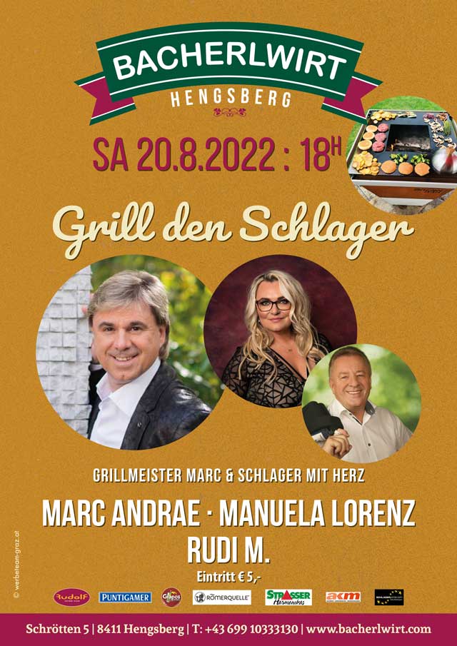 Grillfest mit Marc Andrae und Manuela Lorenz Bacherlwirt Hengsberg