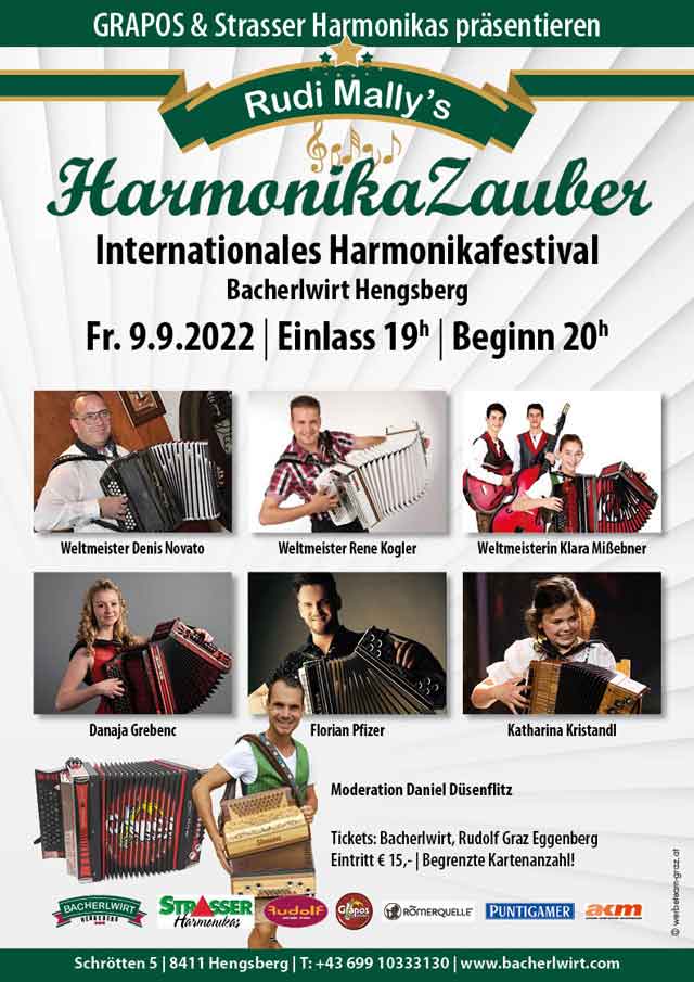 Harmonikazauber Harmonikafestival Bacherlwirt Hengsberg