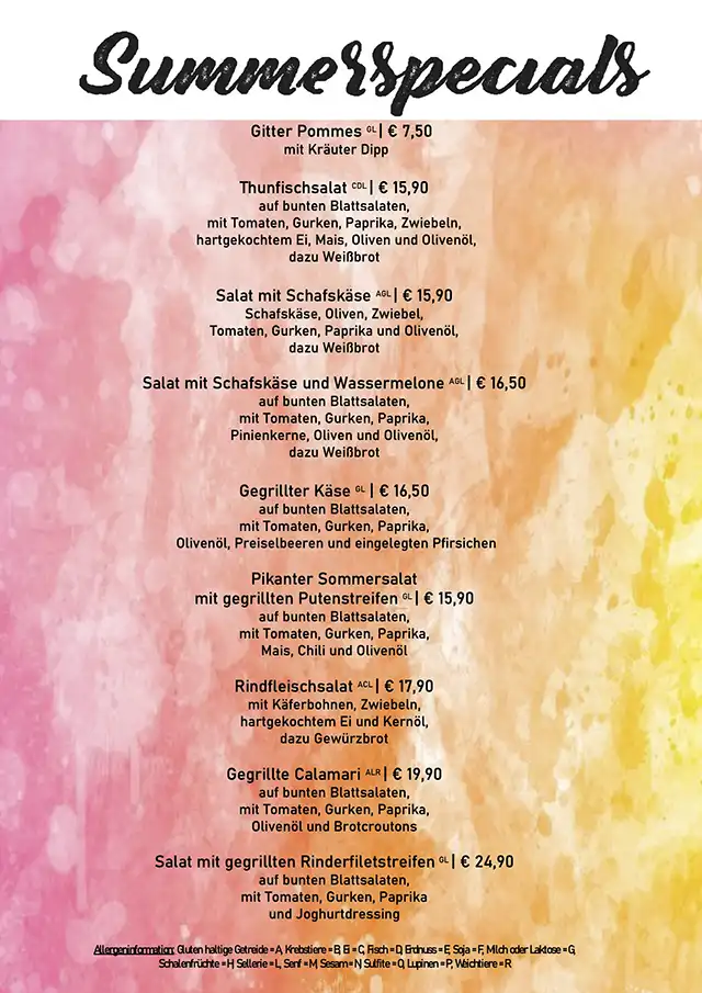 Sommerspecials im Restaurant Rudolf Graz